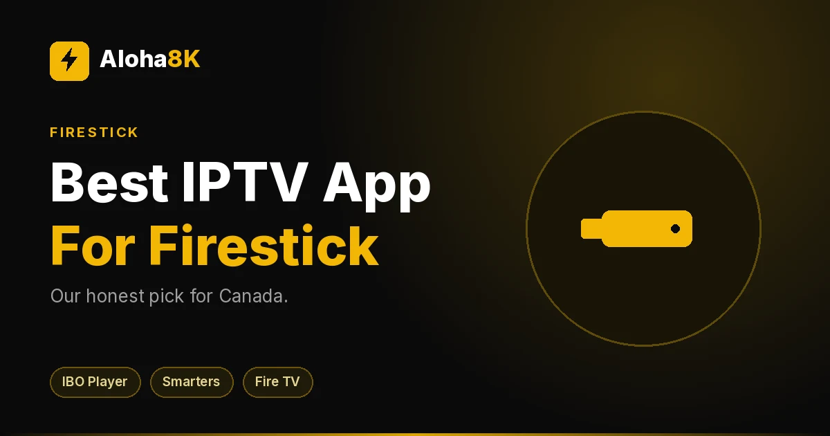 Fire TV Stick plugged into a TV showing two player app tiles side by side