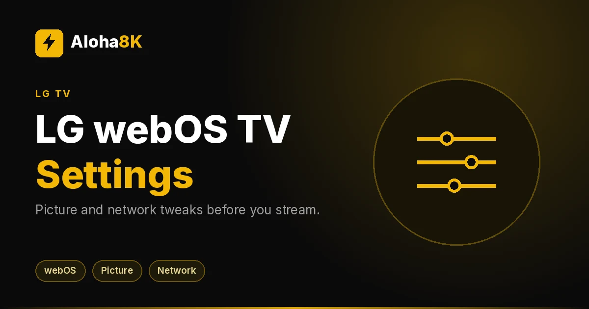 LG television with the webOS settings panel open over a paused show